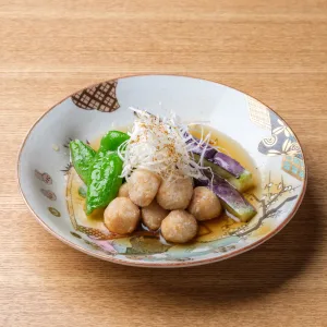 里芋と季節野菜の揚げだし