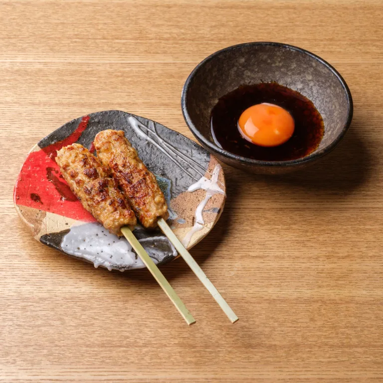 自家製だれ 月見つくね串